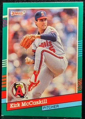 1991 Donruss Kirk McCaskill #637 California Angels Pitcher - Image 1 of 2