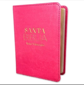 Biblia de Bolsillo RV1960 imit piel fucsia - Picture 1 of 3