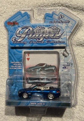 NEW BMW 645ci 1/64 scale diecast model car MAISTO PLAYERZ CAR Blue - Image 1 of 4