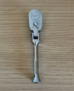 Snap-on TKFJ72 1/4" Drive Stubby Long Flex Head Ratchet Heavy Duty Tool - Picture 1 of 3