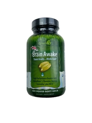 Irwin Naturals Brain Awake 60 cápsulas blandas líquidas  Foto 1 de 4