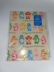 Care Bears Vintage Gift Wrap 1 Sheet 2.5ft x 1.1 yrds USA American Greetings - Picture 1 of 8