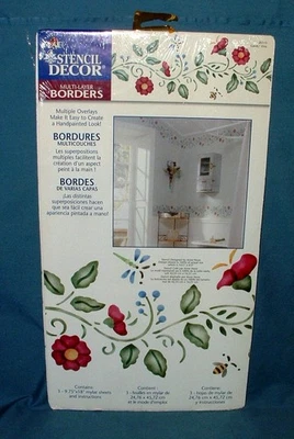 PLAID STENCIL DECOR MULTI-LAYER BORDERS - NEW - MODEL 26773 - Image 1 of 2