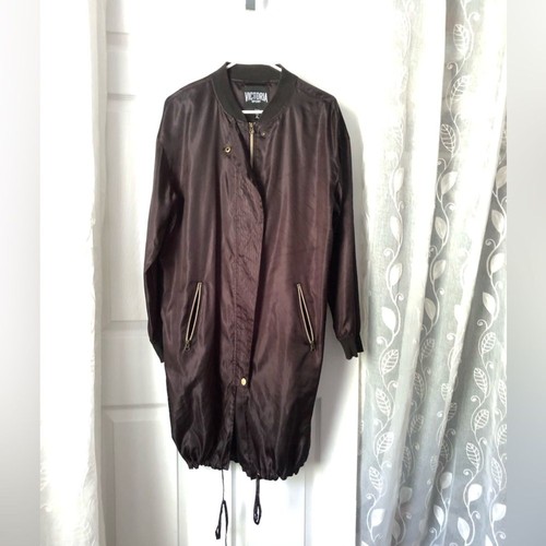 UNDERCOVER Victoria's Secret bomber oversize trench cappotto donna giacca zip intera taglia S P