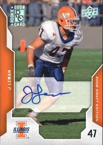 J. Leman 2008 Upper Deck Draft Edition Autographs #49 - Illinois Fighting Ilini - Bild 1 von 2