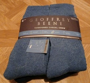Geoffrey Beene Cushioned Casual Crew Socks 6 Pair Men's 6-12 Multicolors - Picture 1 of 4