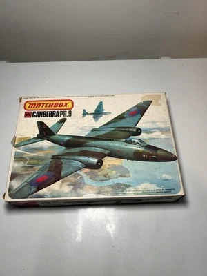 Matchbox Model Plane Kit 1978 PK-408 BAC PR.9 Canberra Airplane 1:72 Unassembled - Image 1 of 4