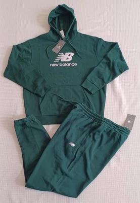 Nuevo suéter de vellón de felpa francesa New Balance para hombre ~ verde oscuro ~ talla 2XL Foto 1 de 4