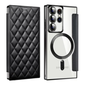 Magnetic MagSafe Case Cover With Card Slot For Samsung S25 S24 FE S23 Ultra Plus - Picture 1 of 28