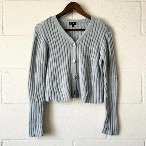 Art Class Blue Ribbed Long Sleeve Button Up Knit Sweater Cardigan Kids Girls XXL - Picture 1 of 4