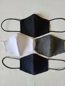 Summer Linen mask,face mask,filter pocket,hand made mask,nose wire,reusable mask - Picture 1 of 6