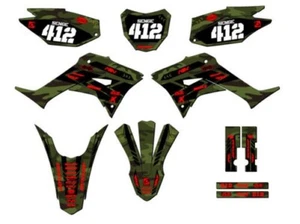 2019-2023 CRF 250 F APACHE Green Senge Graphics Kit Compatible with Honda - Picture 1 of 10