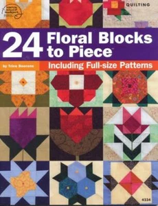 AMERICAN SCHOOL OF NEEDLEWORK 24 FLORAL BLOCKS TO PIECE FULL SIZE PATTERNS OOP - Picture 1 of 3