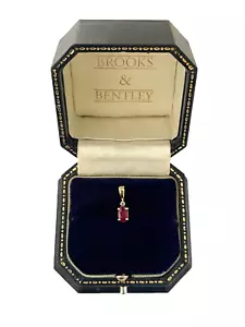 0.50ct Ruby and Diamond Pendant 9ct White and Yellow Gold Diamond & Ruby Pendant - Picture 1 of 18