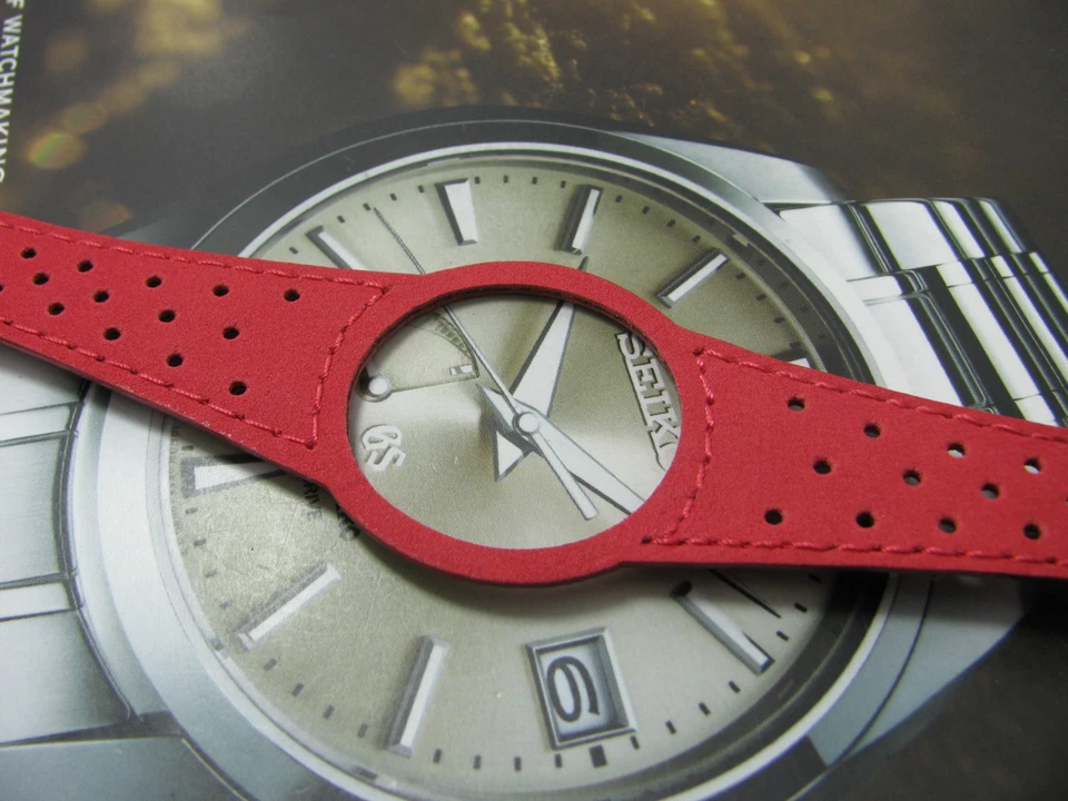 优质皮革表带,适用于欧米茄 DYNAMIC GENTS 深蓝色棕色黑色灰色。 — 第 1/1 张图片