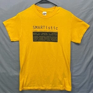 Gildan Smartastic Quote Yellow T-Shirt Boys Size | S - Picture 1 of 11