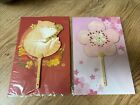 Chinese Bamboo Handled Fan Cat Cherry Blossom Gift Party Decorations-new
