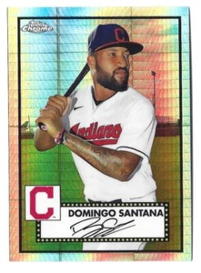 DOMINGO SANTANA  Guardians~ 2021 Topps Chrome Platinum Prism Refractor ~ FREE SH - Picture 1 of 1