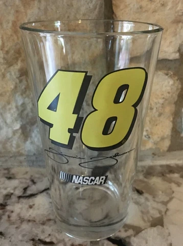 NASCAR Driver Jimmy Johnson #48 Pint Beer Glass 16 ounce Cover