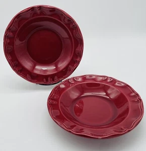 (2) Ensaladera de sopa de ciruela vintage Varages Luberon Borgoña 9,25"" - Imagen 1 de 7