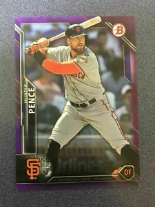 2016 Bowman Purple #116 HUNTER PENCE 132/250 San Francisco Giants @JY10 - Picture 1 of 3