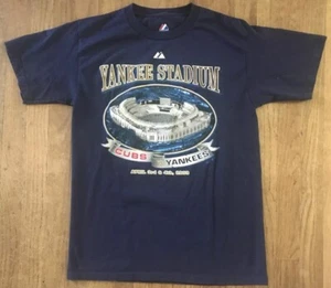 Youth XL YANKEES vs CUBS 2009 Game Yankee Stadium Short Sleeve Blue T-Shirt EUC! - Picture 1 of 8