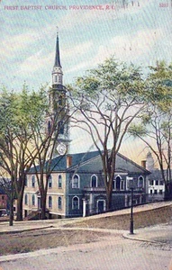 First Baptist Church Providence Rhode Island Postcard 1907 Posted - Picture 1 of 2