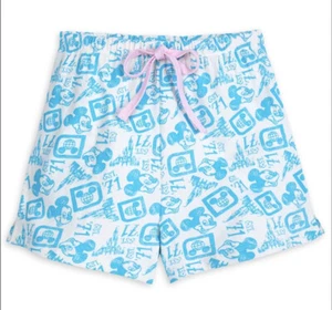 Disney Parks Mickey Mouse Castle Lounge Shorts Women’s  L XL XXL New - Picture 1 of 5
