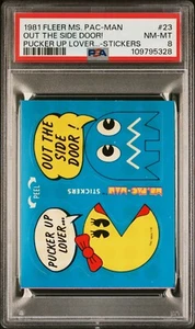1981 FLEER MS. PAC-MAN STICKER PUCKER UP LOVER... #23 | PSA 8 NM-MT POP 3 RARE - Picture 1 of 4