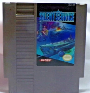 Sistema de entretenimiento Silent Service Nintendo NES 1985 solo cartucho auténtico - Imagen 1 de 3