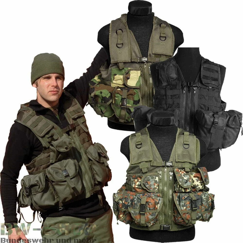 BUNDESWEHR EINSATZWESTE NEU US ARMEE TACTICAL VEST BW TAKTISCHE WESTE 12-TASCHEN - Bild 1 von 1