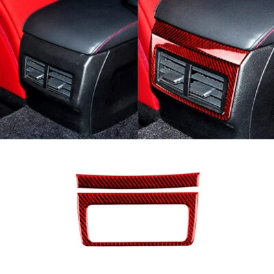 Cubierta de moldura de salida de ventilación de aire trasera de fibra de carbono roja para Lexus IS250 IS350 2013-2019 Foto 1 de 4