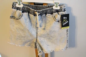 unisex Art Class blue Jean Shorts Distressed Wash L 10-12 New Denim Whitewash - Picture 1 of 3