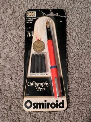 Caneta-tinteiro vintage de caligrafia Osmiroid com ouro 22 quilates nova na caixa. Fechado. - Imagem 1 de 4