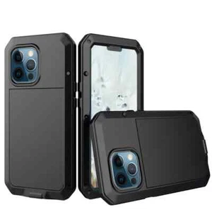 Funda de aluminio a prueba de golpes para iPhone XS 14 13 12 11 Pro Max Mini X XR 6s 7 8 Plus - Imagen 1 de 16