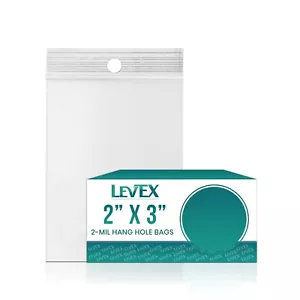 HANG HOLE HEAVY DUTY 2 Mil Clear Zip Seal Bags Reclosable Top Lock Plastic - Picture 1 of 43