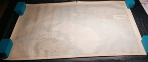 1956 West Indies South Coast of Cuba Gulf of Batabano Map - Picture 1 of 9