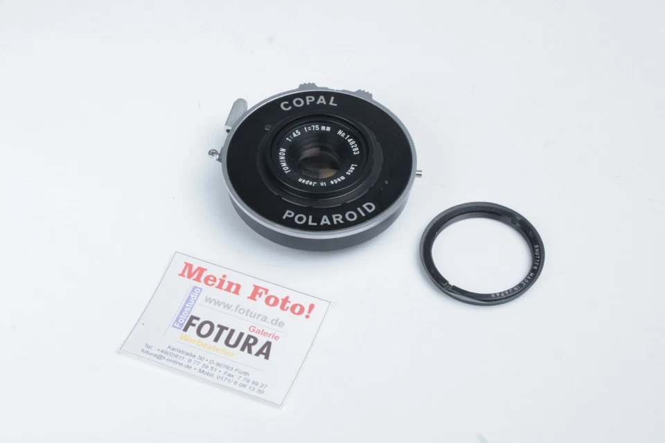 Polaroid Tominon 4.5/75mm w. Copal  Shutter , 3 Monate Garantie - Bild 1 von 4