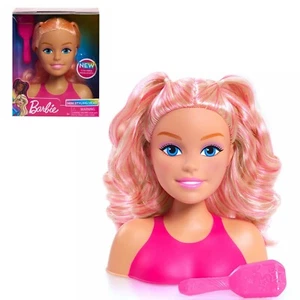 Barbie 14cm Mini Styling Head With Pink Brush To Create Fabulous Hairstyles - Picture 1 of 5