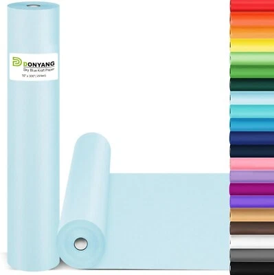 Papel de Envolver de Pascua Azul, 15"X450" Tablón de Anuncios Azul Claro Construcción Arte C Foto 1 de 4