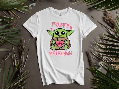 VALENTINO Felpa con cappuccio bambino Yoda Happy Valentine Xoxo Star Wars maglietta uomo donna unisex AD32