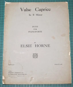 Valse Caprice In B Minor Duet For Pianoforte - Elsie Horne - 1923 Murdoch - Picture 1 of 11