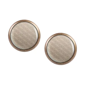 Mylery Stud Earrings Pair with Motif Celtic Celtic Pattern Beige Bronze Various - Picture 1 of 6