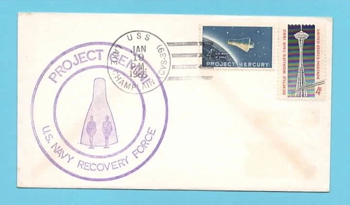 GEMINI 2 - Prime Recovery Ship  USS Lake Champlain - 01/19/1965 ( CVS-39 ) - Image 1 of 1