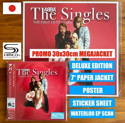 LAST JAPAN PROMO MEGAJACKET + DELUXE 2 SHM CD WITH POSTER! ABBA THE SINGLES 2024 - Bild 1 von 4