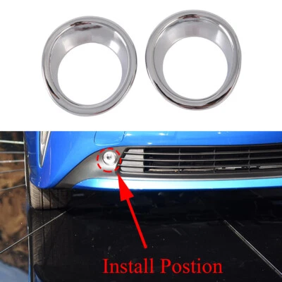 For Toyota Prius 2019-2021 Chrome Front Fog Light Lamp Cover Trim Accessories 2X - Image 1 of 4