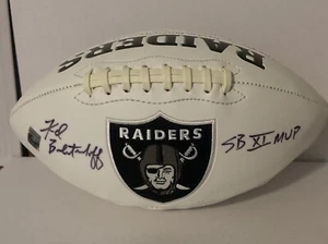 Fred Biletnikoff - Oakland Raiders Autogramm White Panel Football - SB XI MVP - Bild 1 von 5