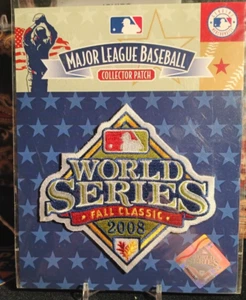2008 MLB World Series toppa maglia logo Philadelphia Phillies vs. Tampa Bay Rays - Foto 1 di 3