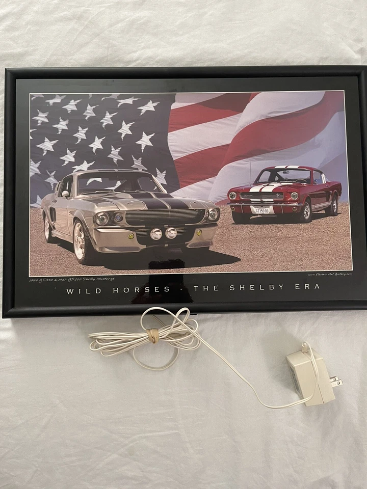 ELECTRIC ART FRAME WILD HORSES - SHELBY ERA (LED ART) - Image 1 of 4