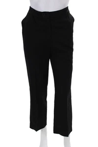 Akris Damen Wolle zwei Taschen hoch geschnitten gerades Bein Hose Trousers schwarz Größe 8 - Bild 1 von 7